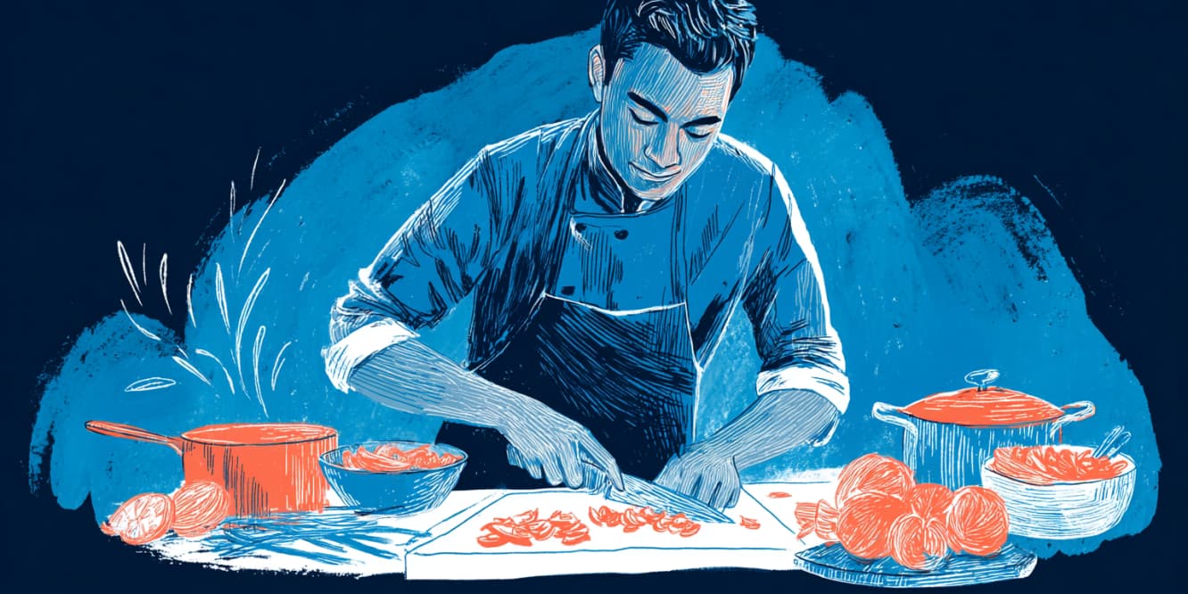 Chef preparing a meal